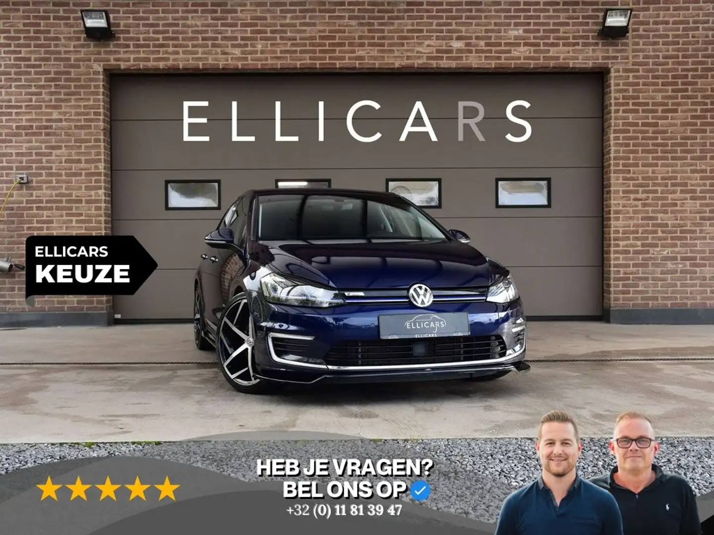 Volkswagen e-Golf 35,8 KWH / CARPLAY / GPS / LED / CAM / DAB / ACC Blauw - 1