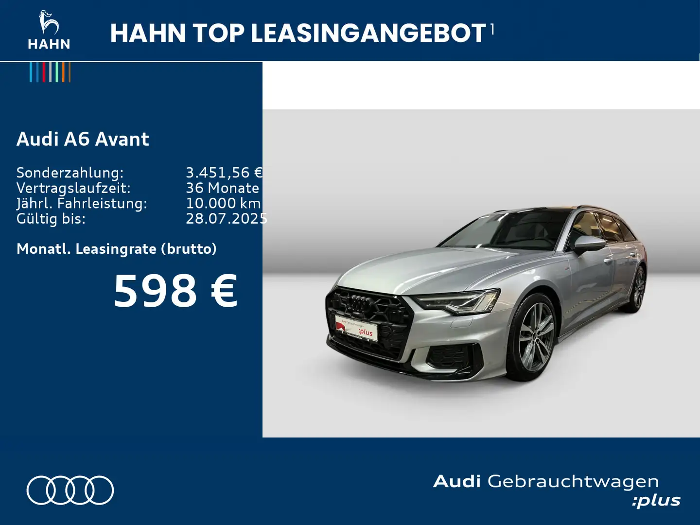 Audi A6 50 TDI quattro S line AHK Matrix Pano V Silber - 2