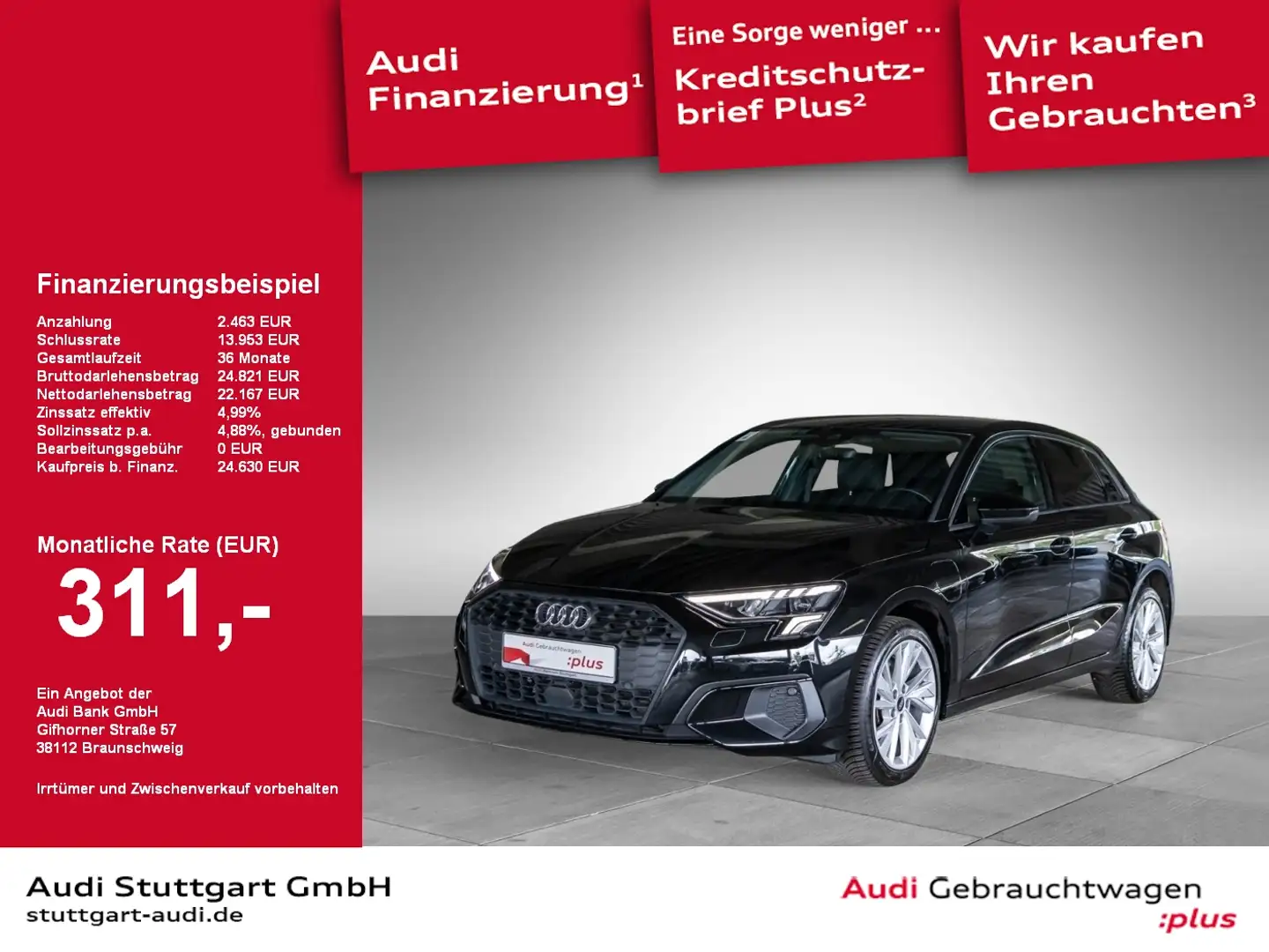 Audi A3 Sportback 40 TFSI e LED Keyless virtCo Kamera Zwart - 1