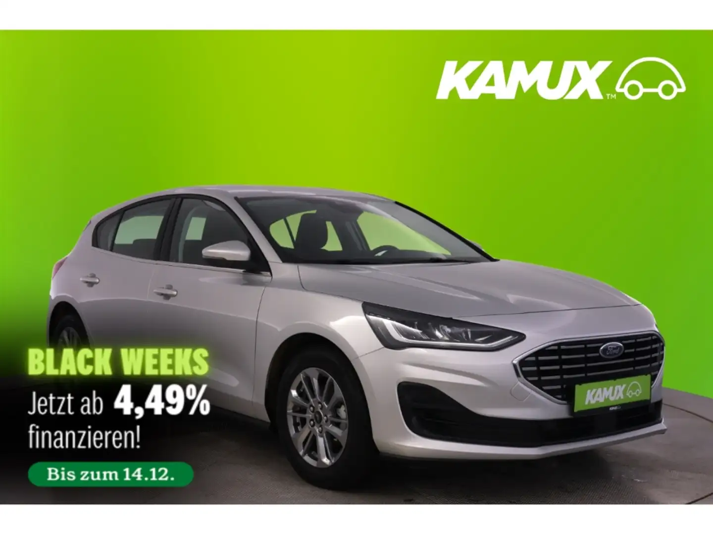 Ford Focus 1.0 EB Titanium+LED+NAVI+SHZ+PDC Argent - 1