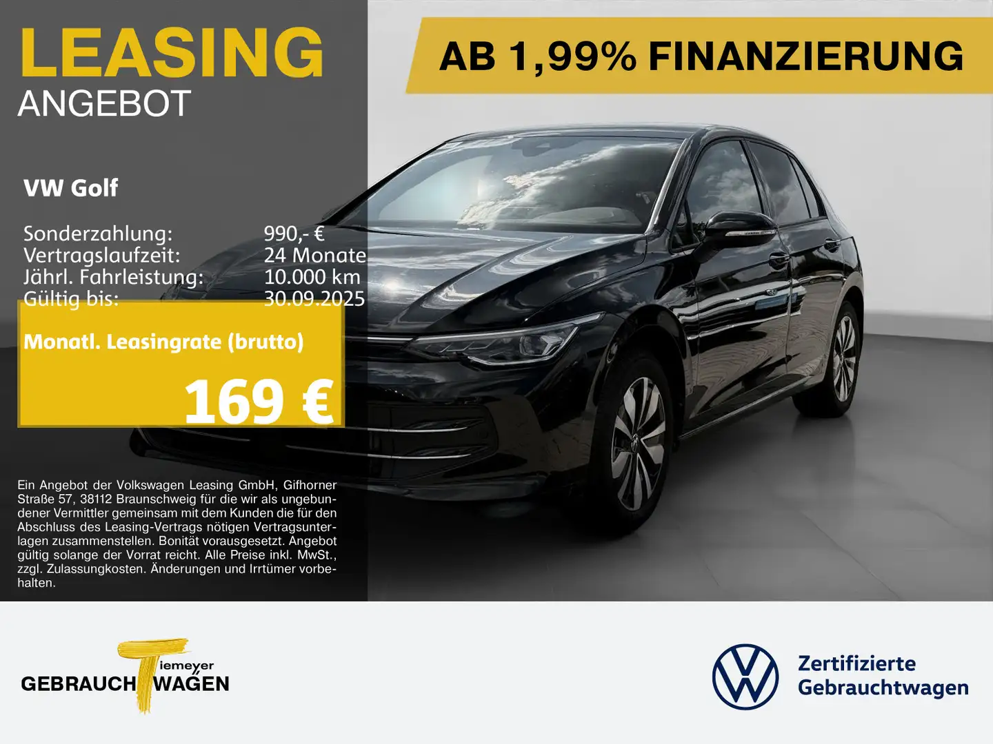 Volkswagen Golf 1.5 TSI GOAL LED+ NAVI AHK KAMERA Noir - 1