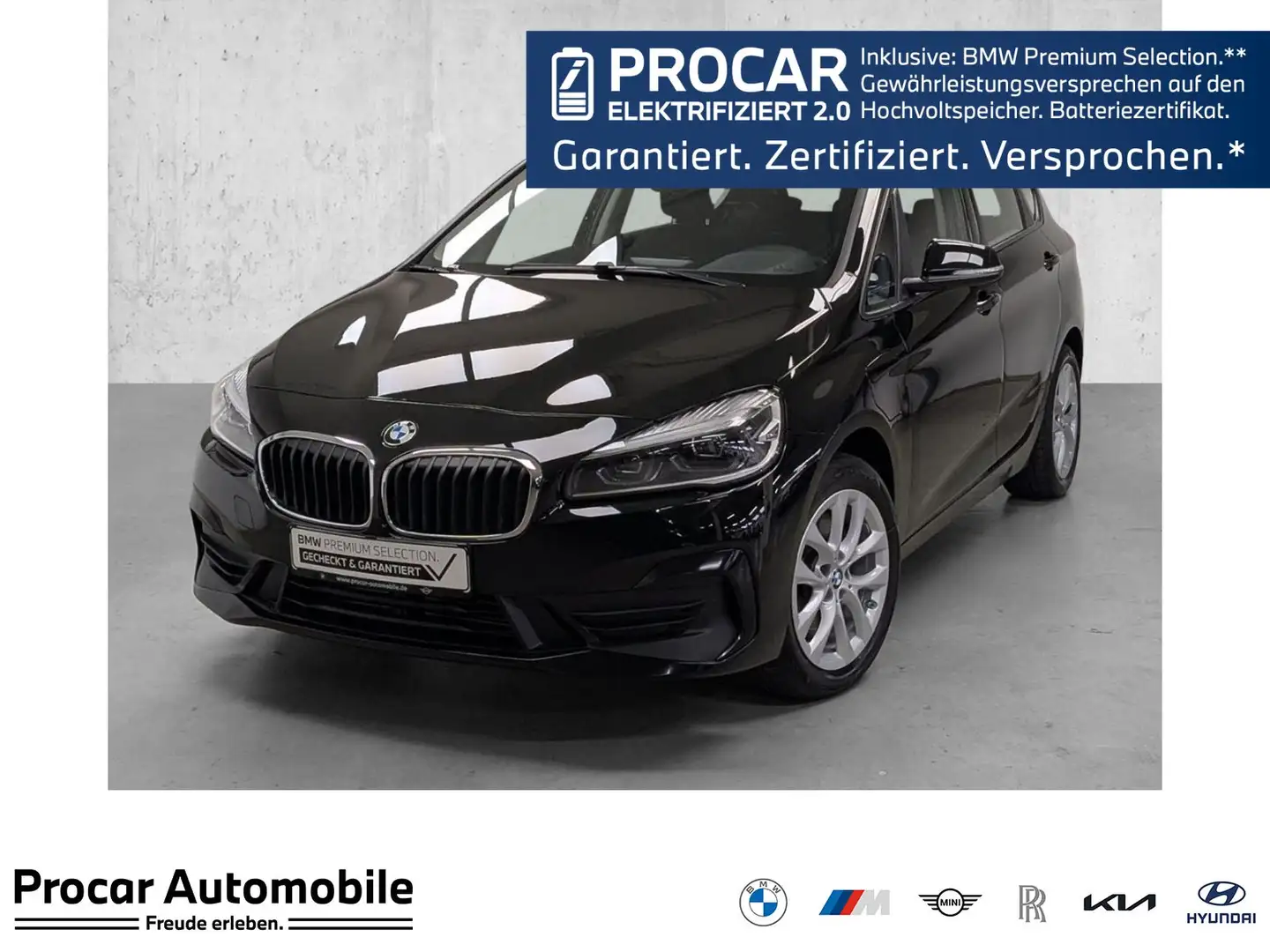 BMW 225 xe Pano DA+ ACC DAB LED PDC Shz Schwarz - 1