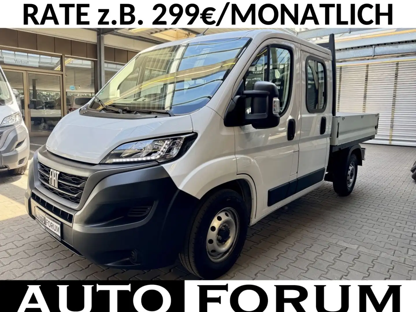 Fiat Ducato 2.2 D Pritsche L2 DoKa 7-SITZE AHK KLIMA Weiß - 1
