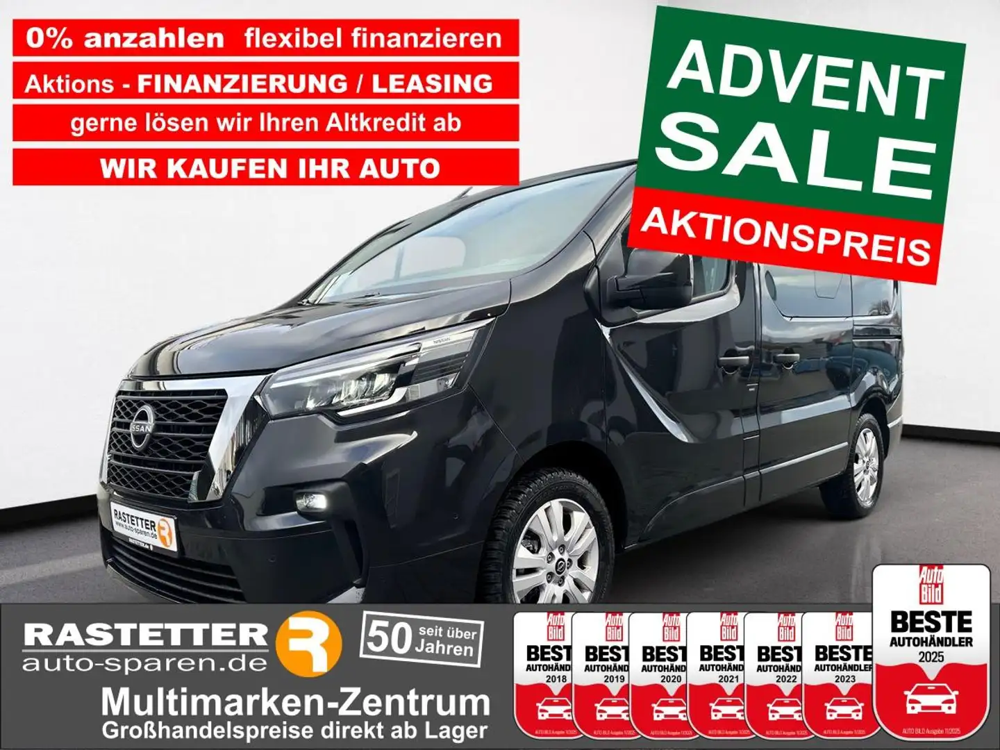 Nissan Primastar L1H1 2,8t tekna 8S Design+Kamera+Navi+iKey+Privacy Schwarz - 1