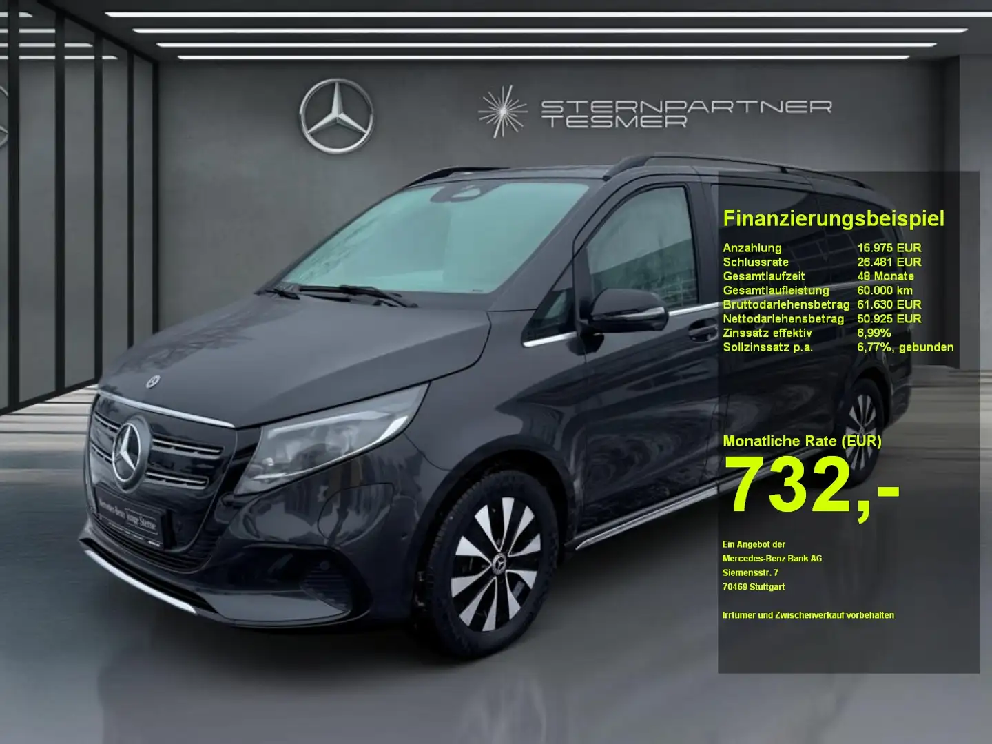 Mercedes-Benz EQV 300 AVANTGARDE Lang Luxussitze mit Massage Grau - 1