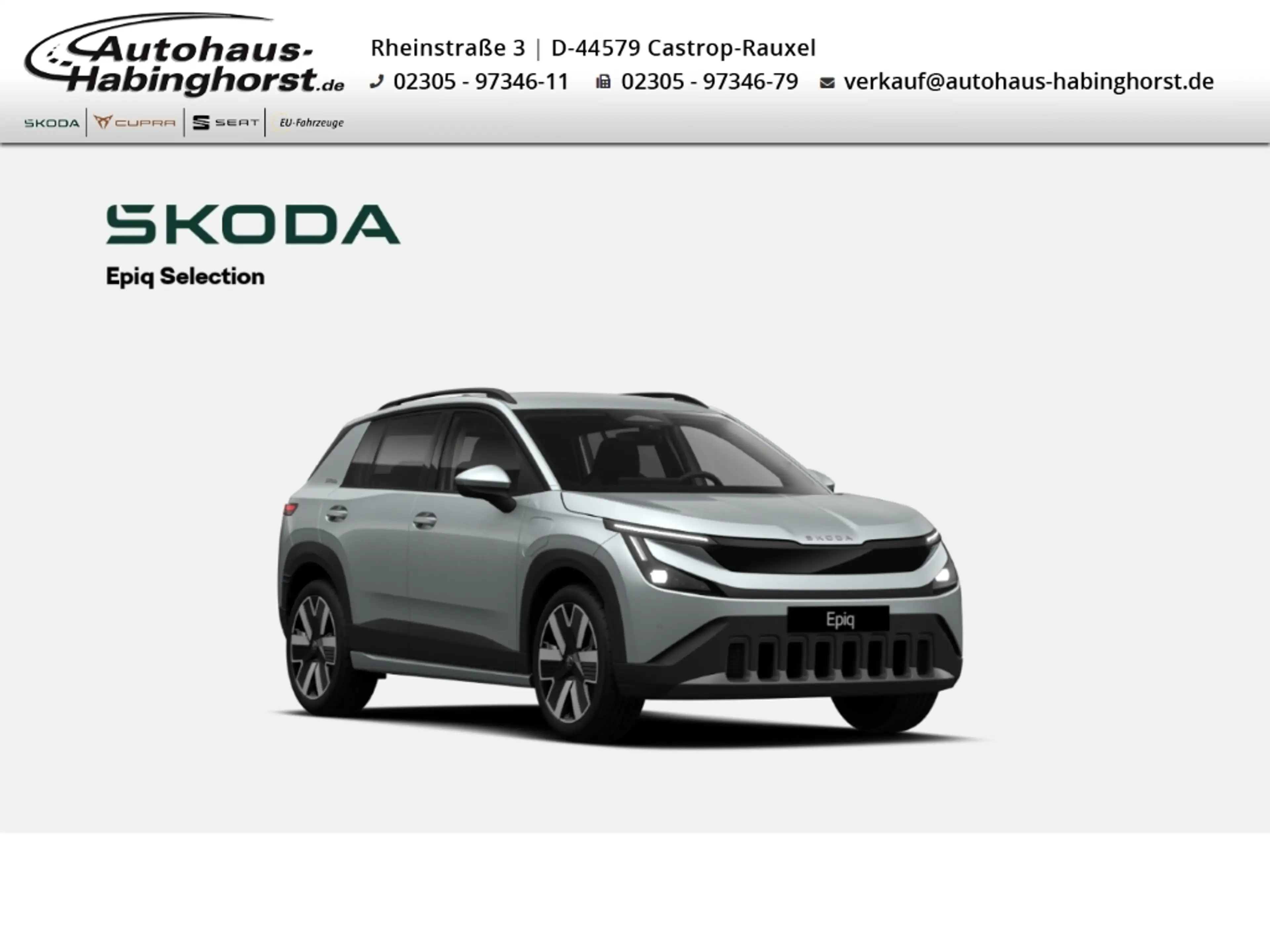 Skoda Epiq 55 - 56kWh Selection Navi Matrix ACC Shz PDC 19Alu