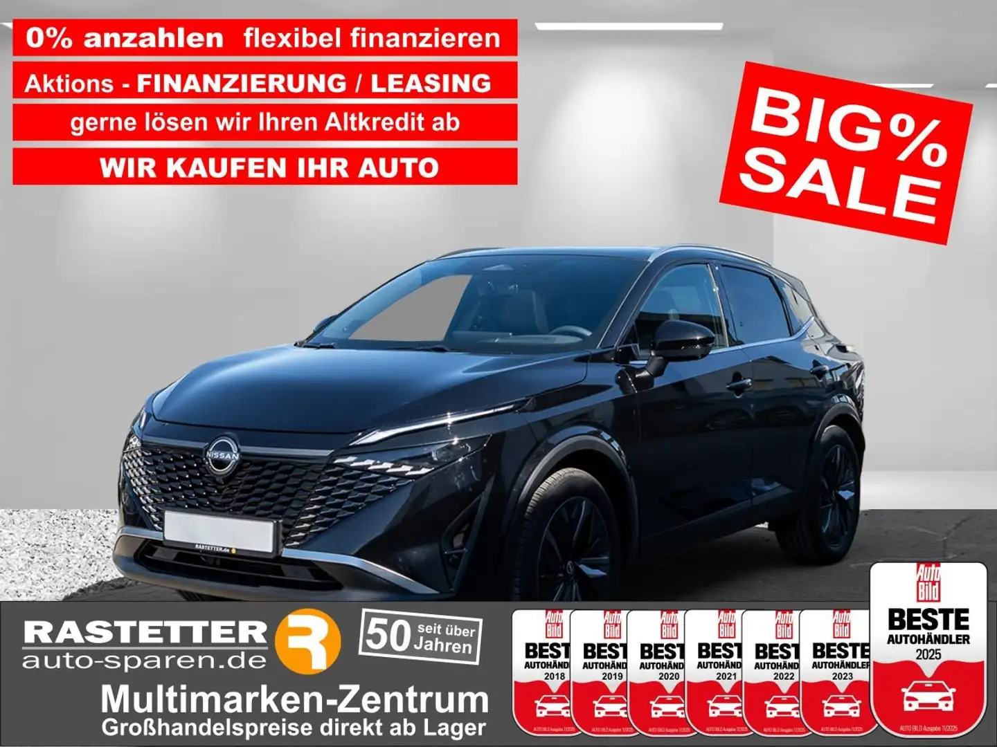 Nissan Qashqai 4x4 tekna facelift+Leder+Pano+Bose+19Z+ProPILOT+Ma Negro - 1