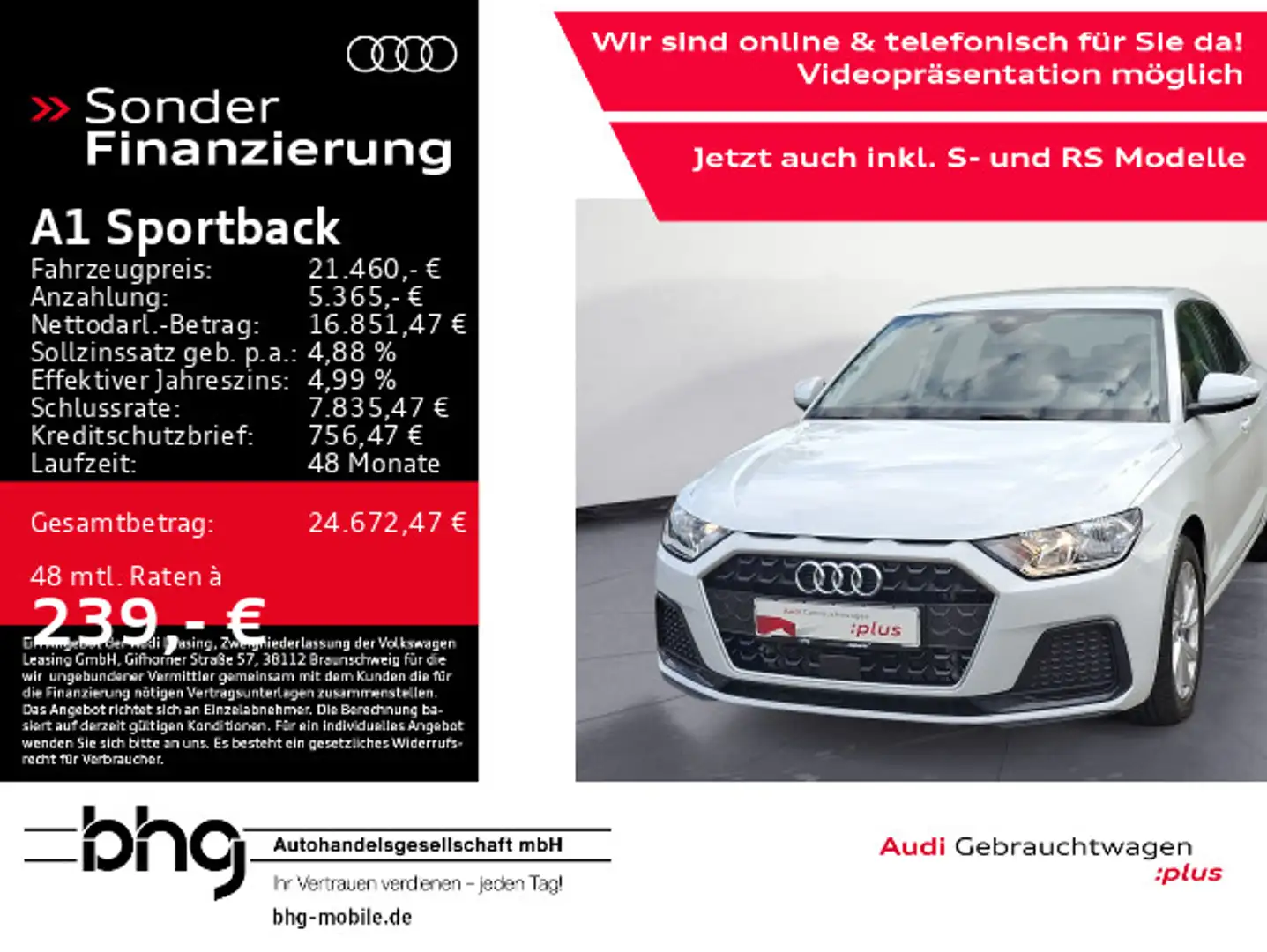 Audi A1 25 TFSI S tronic advanced virtualC. Weiß - 1