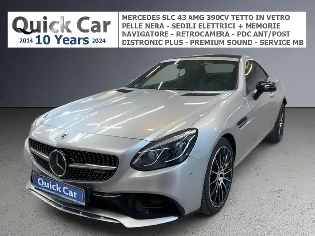 Mercedes-Benz SLC 43 AMG 390CV TETTO IN VETRO,PELLE TOTALE NERA,SEDILI ELETT. + MEMORIE,SEDILI RISCALDATI,AIRSCARF,NAVI,CAMERA,SERVICE MERCEDES !