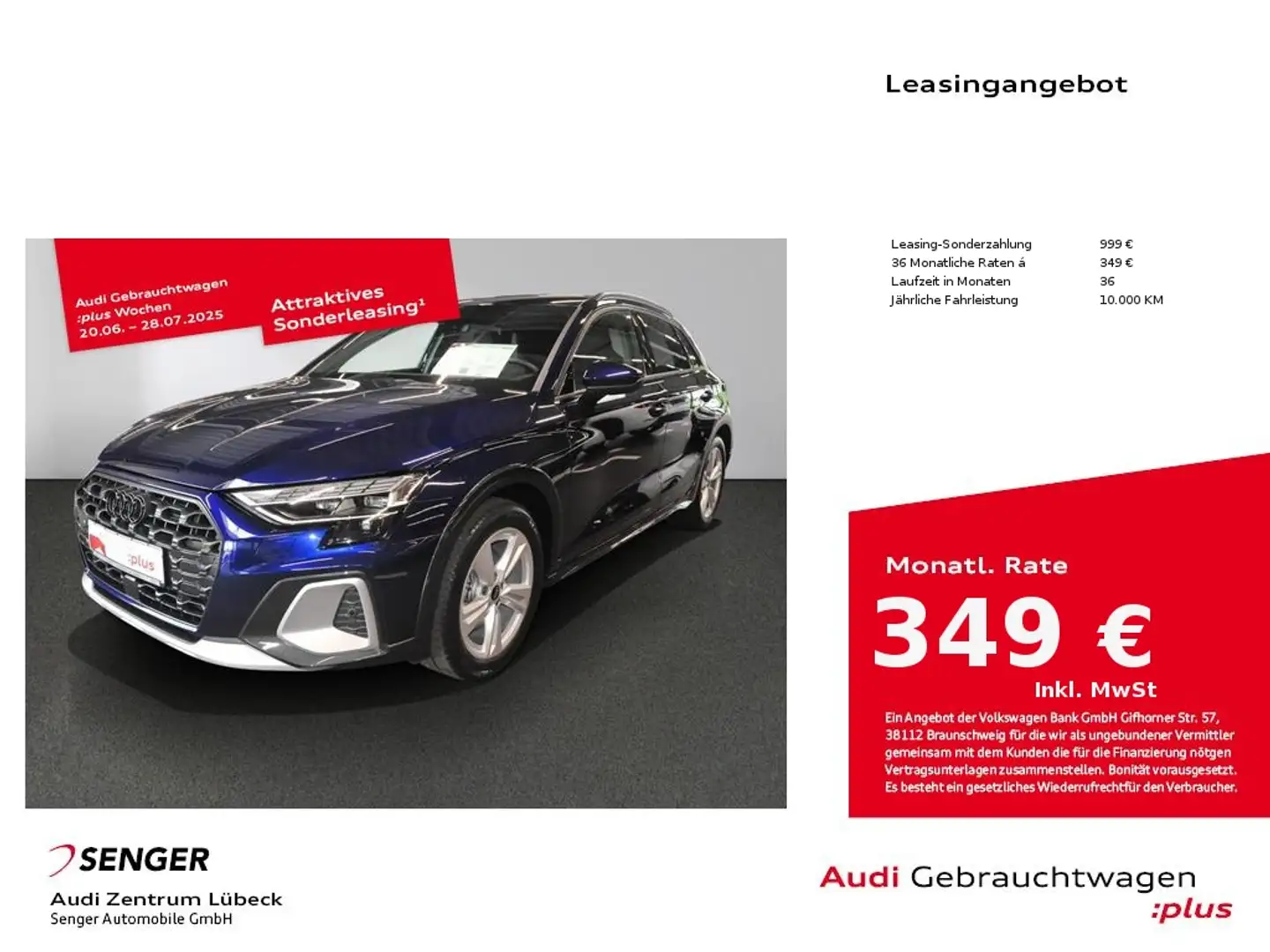 Audi A3 allstreet 35 TFSI S tronic Infotainment-Paket Bleu - 1