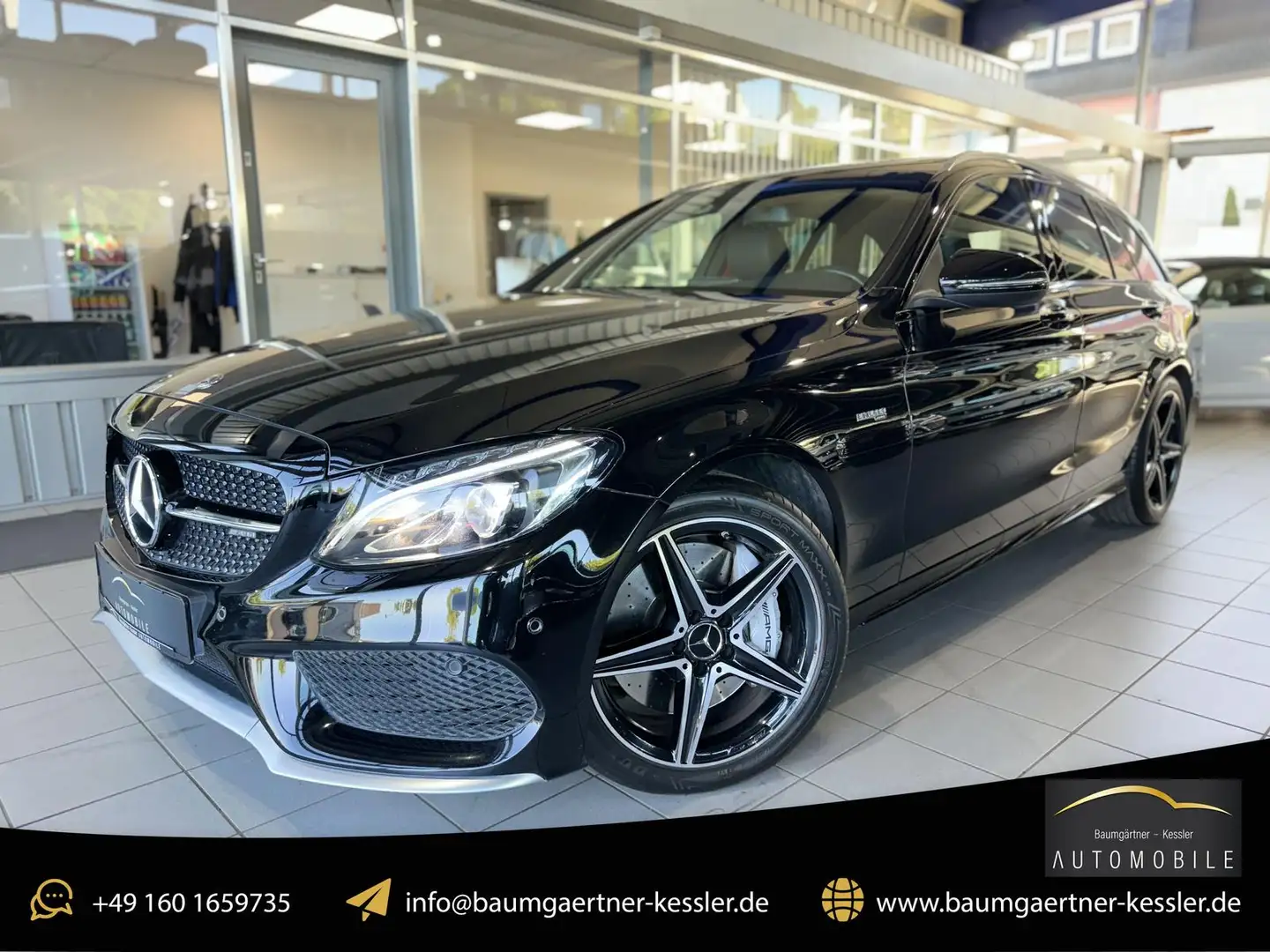Mercedes-Benz C 43 AMG C43 T AMG 4MATIC LED PANO AHK LEDER PDC TEMPOMAT Fekete - 1