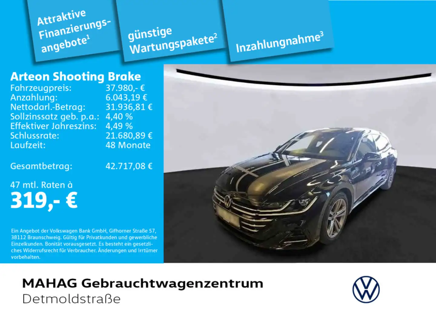 Volkswagen Arteon R-Line 2.0 TSI Leder AHK I Schwarz - 1