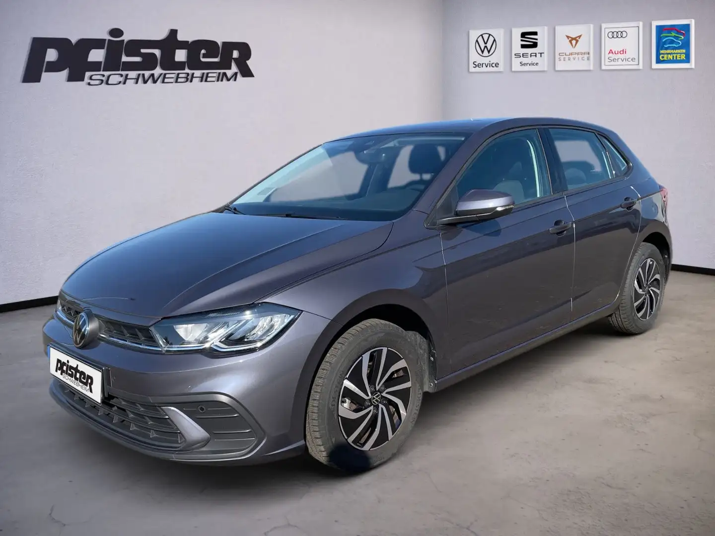 Volkswagen Polo 1.0 TSI  LIFE +LED+ACC+SHZ Gris - 1