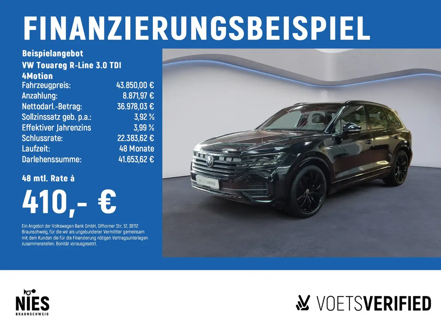 Volkswagen Touareg R-Line 3.0 TDI 4Motion MATRIX-LED+STANDHZG Zwart - 2