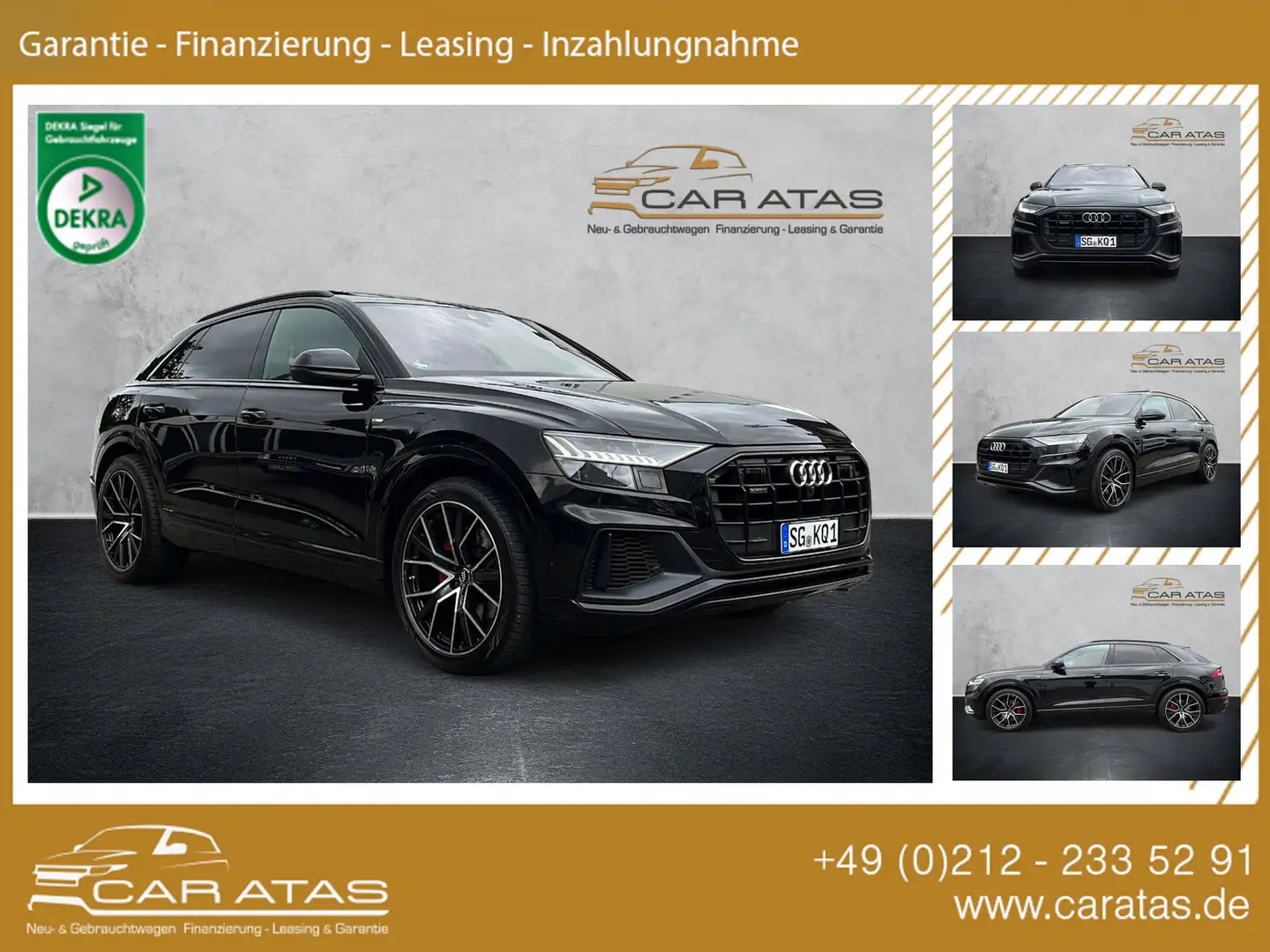 Audi Q8 55 TFSI S-LINE*B&O*SOFT CLOSE* 360° *PANO AHK Schwarz - 1