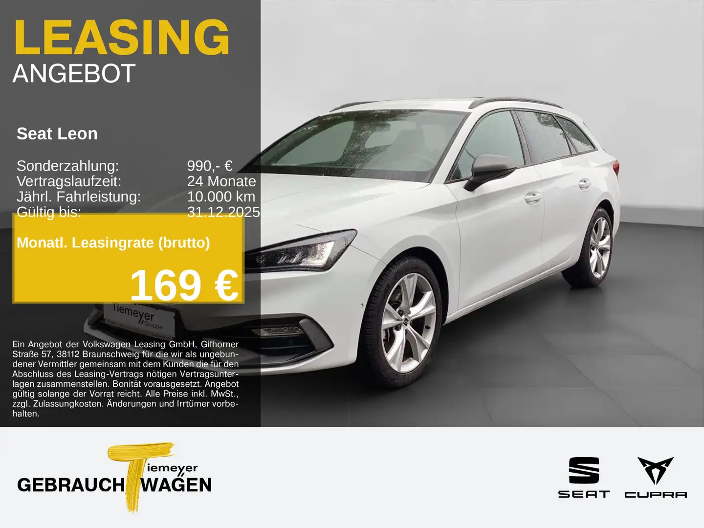 SEAT Leon Sportstourer 2.0 TDI DSG FR SIDE-ASSIST AHK Weiß - 1