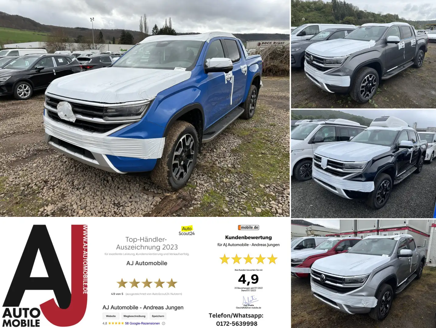 Volkswagen Amarok 3.0 TDi Aventura auf Lager, schwarz/blau/grau/silb Blauw - 1