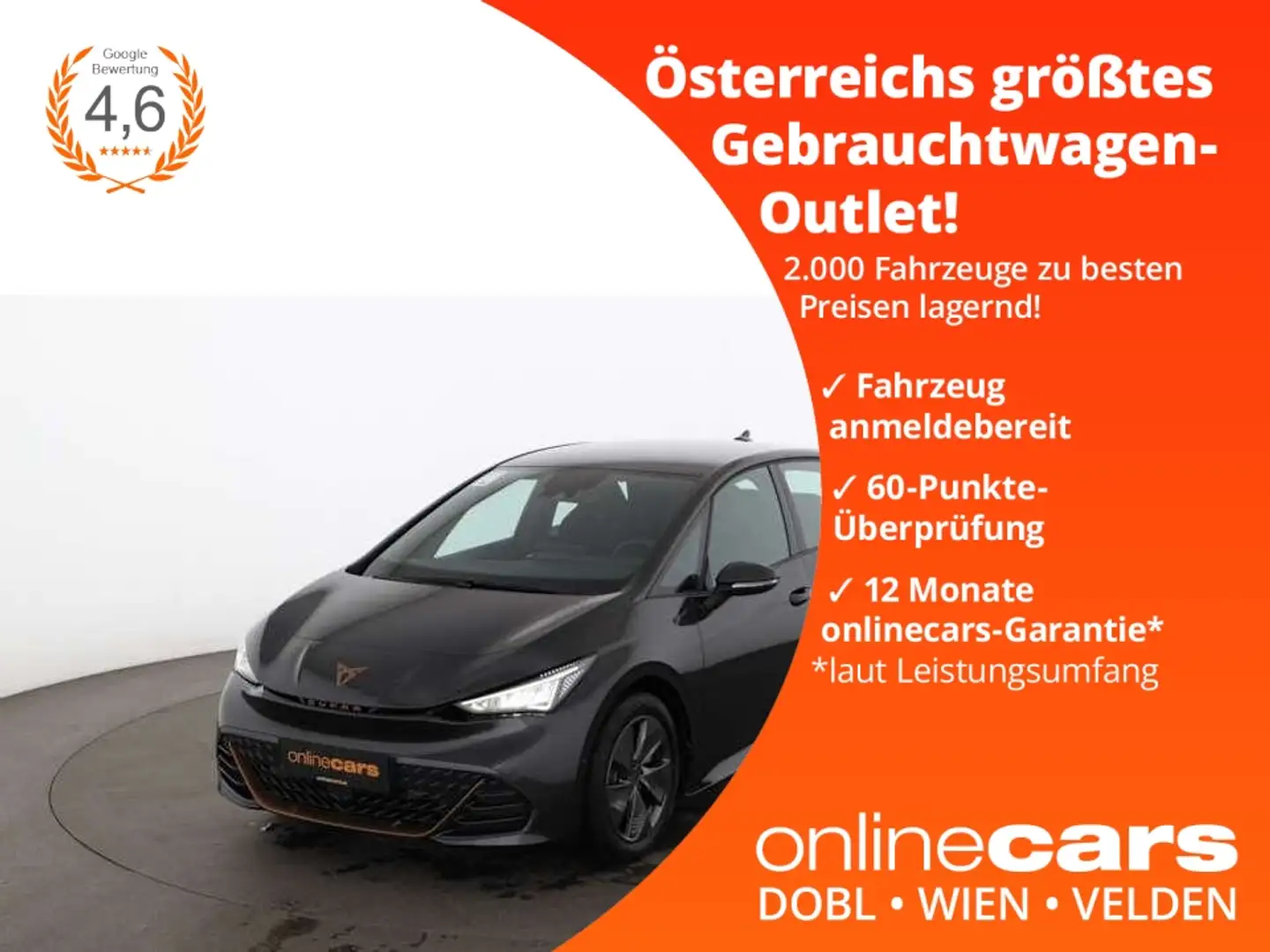 CUPRA Born 58kWh Aut LED RADAR NAVI R-CAM DIGITAL-TACHO Grau - 1