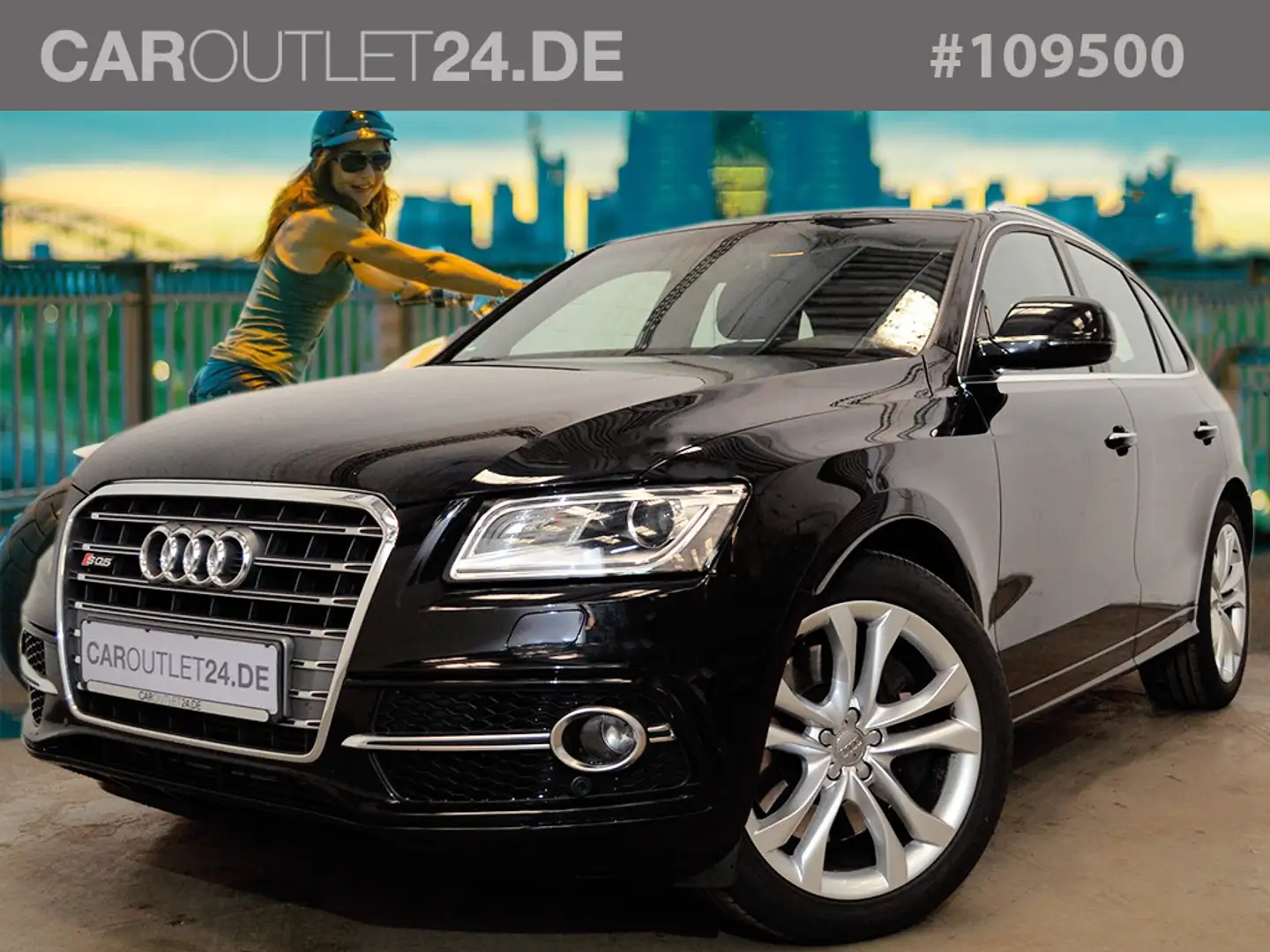 Audi SQ5 3.0 TDI qu. *1.Hand Scheckheft 20Zoll AHK* Fekete - 1