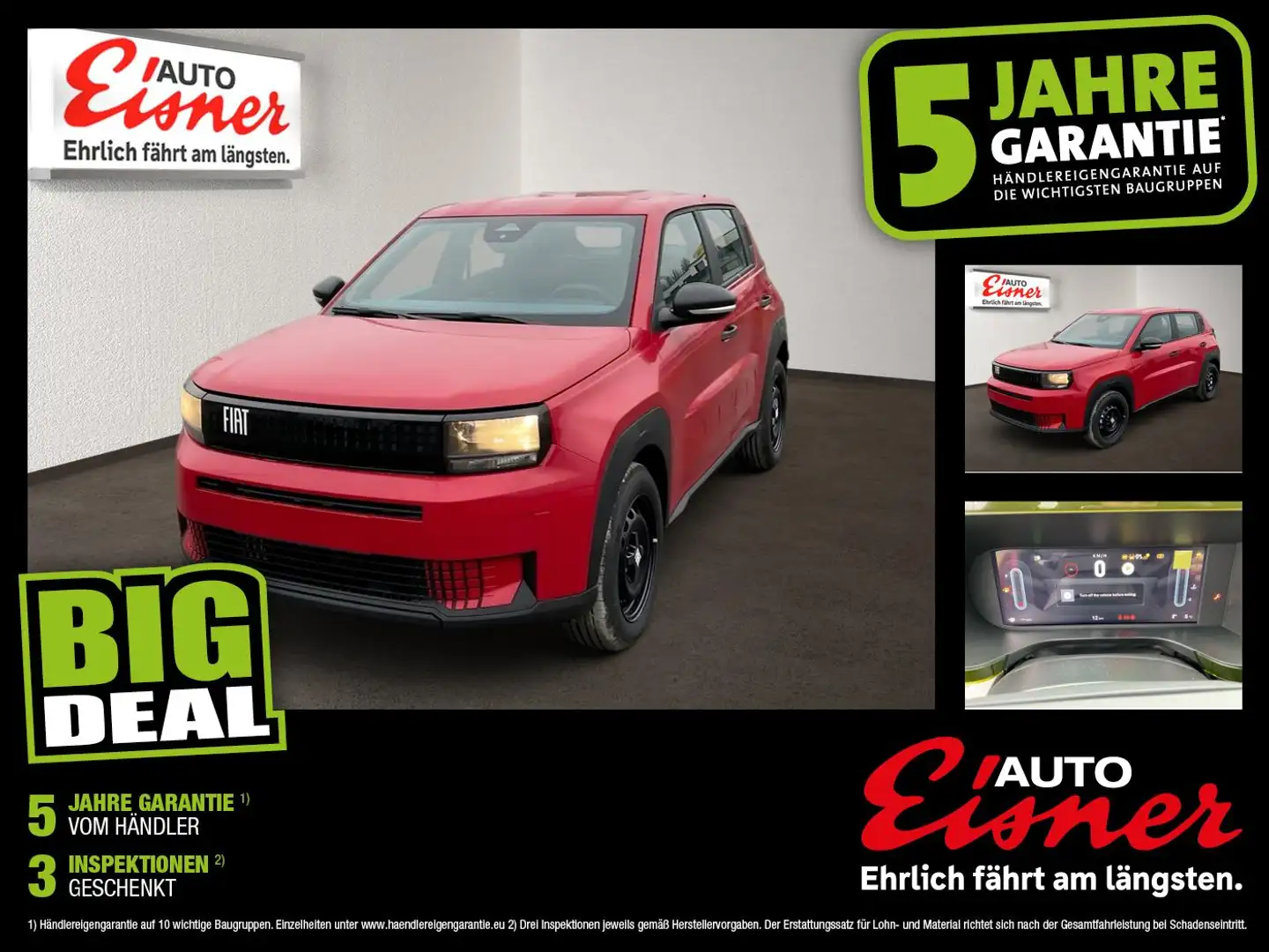 Fiat Grande Panda 1.2 74 kW Pop AUT PDC SpurH Virtual Rot - 1