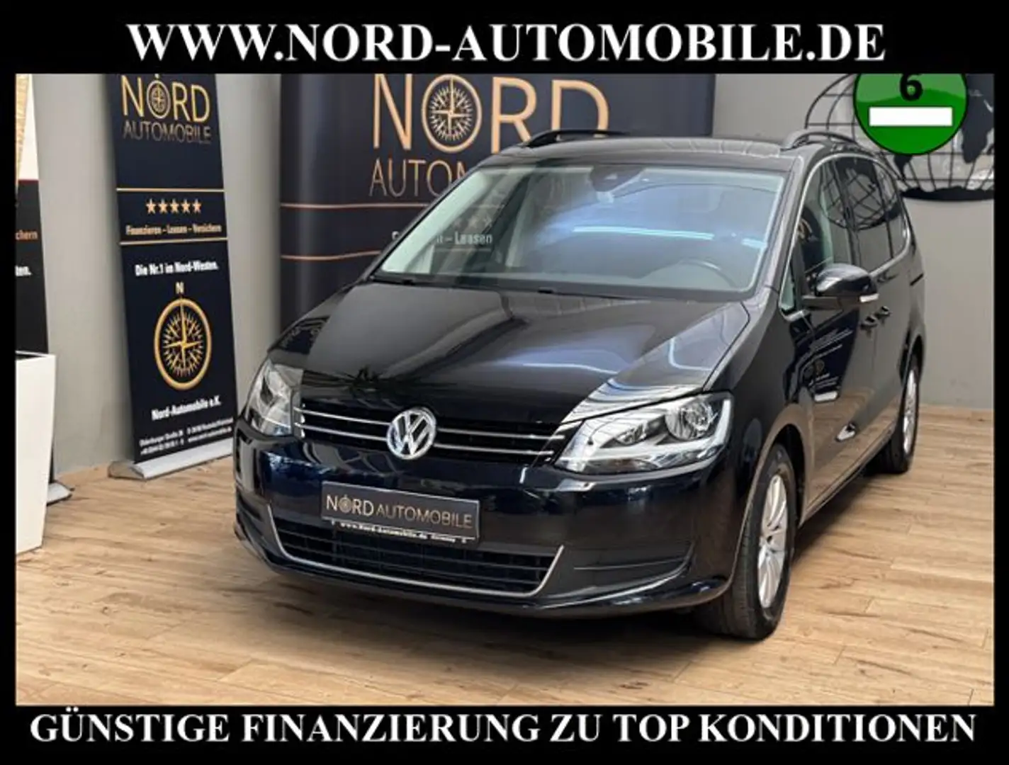 Volkswagen Sharan Comfortline 2.0 TDI DSG 4Motion*AHK*NAVI* Black - 1