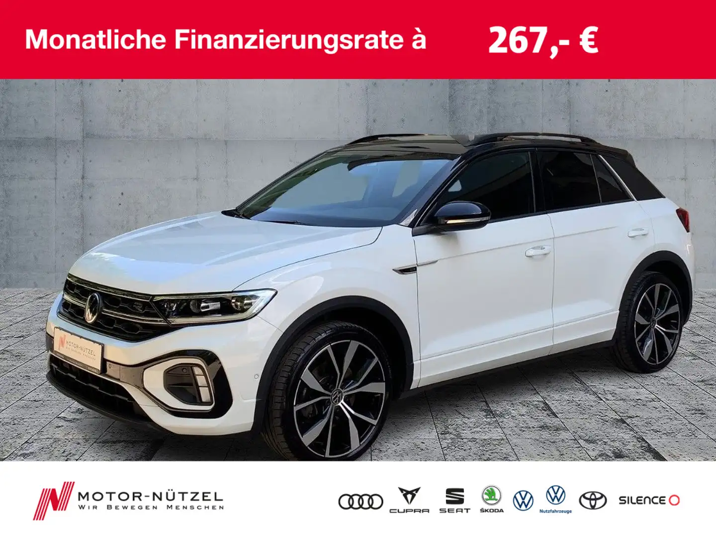 Volkswagen T-Roc 1.5 TSI R-LINE 4JG+LED+NAV+ACC+RFK+AHK+19" Weiß - 1