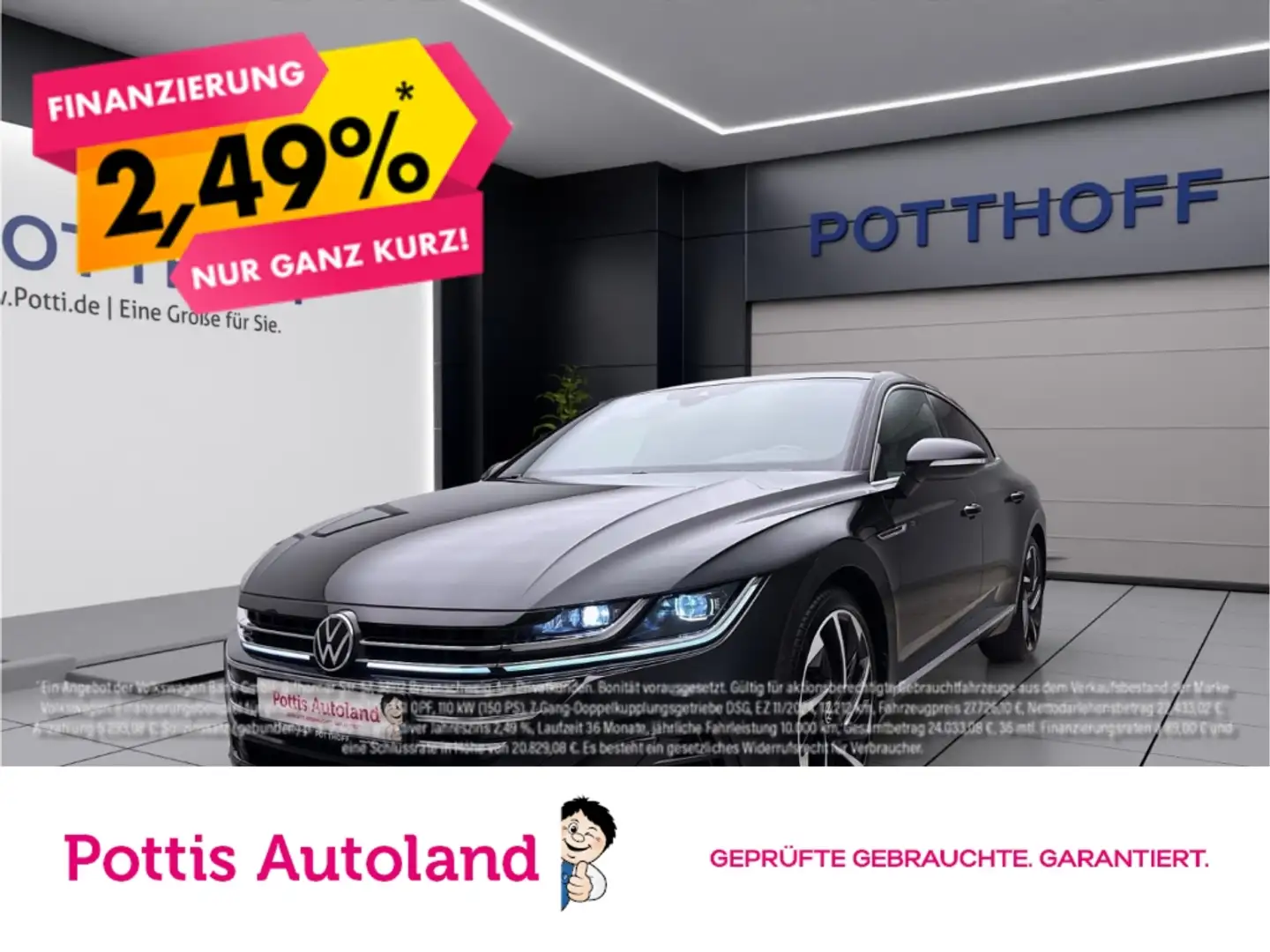 Volkswagen Arteon 2.0 TSI 4M DSG R-LINE STDHZG AHK ACC LM20 Schwarz - 1
