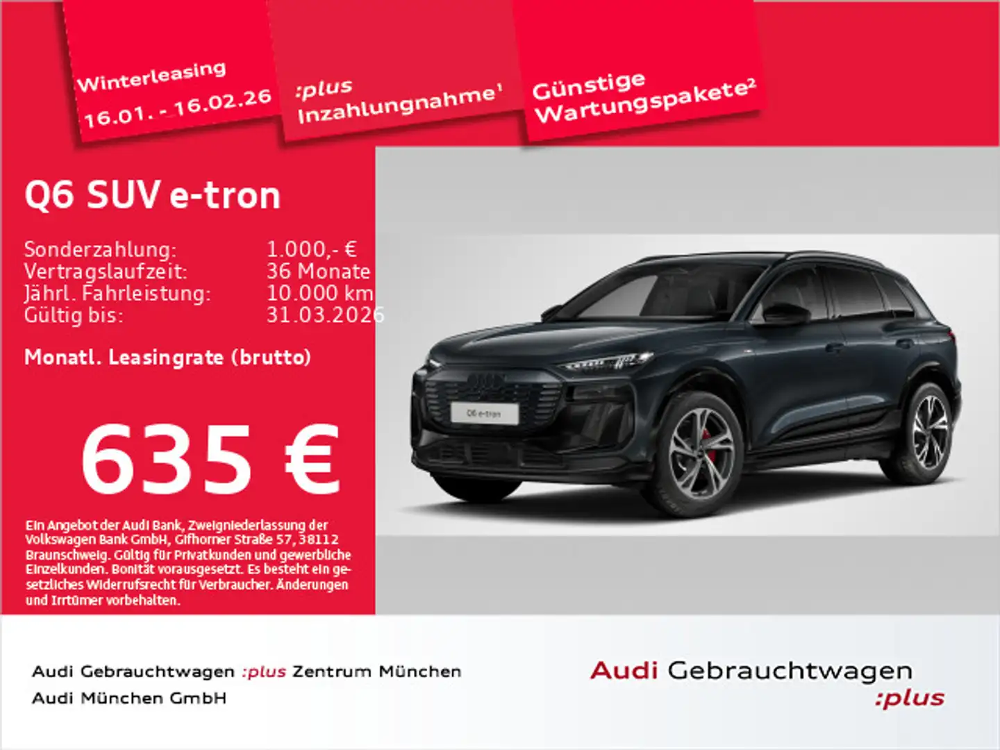 Audi Q6 e-tron qu. S line Pano/AHK/20"Zoll Gris - 1