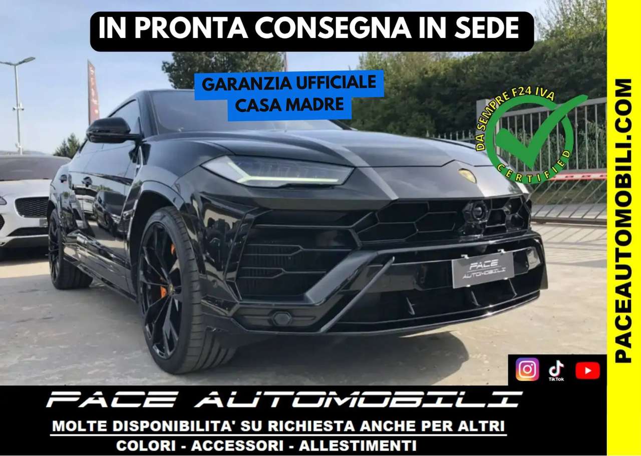 Lamborghini Urus 23" TETTO HUD AKRAPOVIC B&O BLACK PACK KAMERA LED