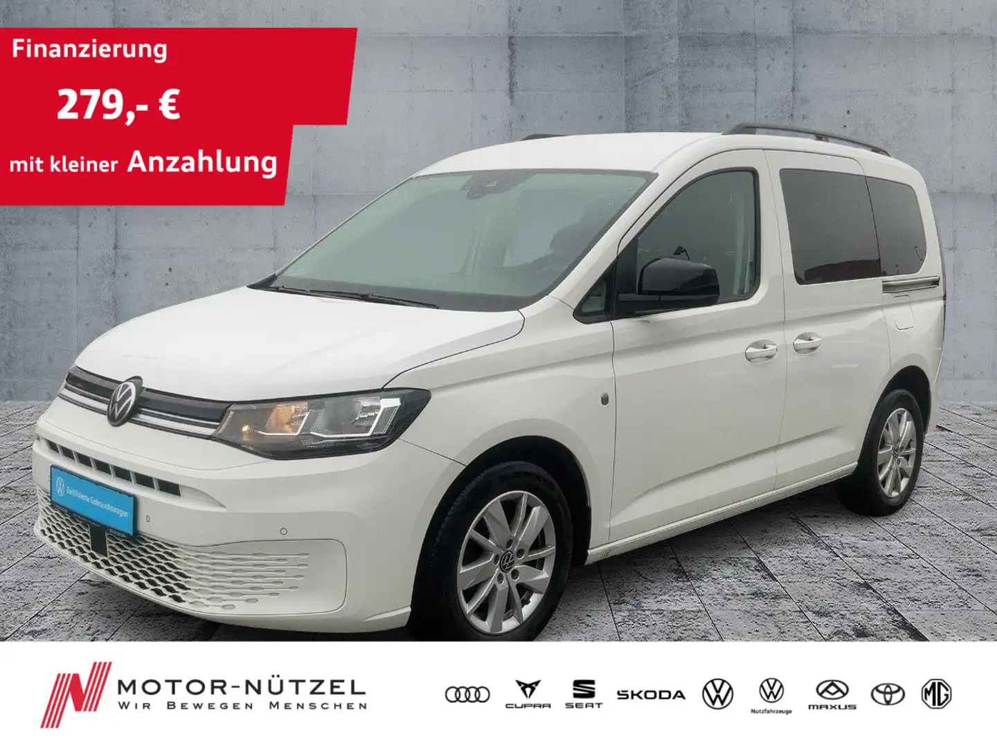 Volkswagen Caddy Kombi 2.0 TDI LIFE 2xPDC+GRA+ZV+LM+DAB+ Wit - 1