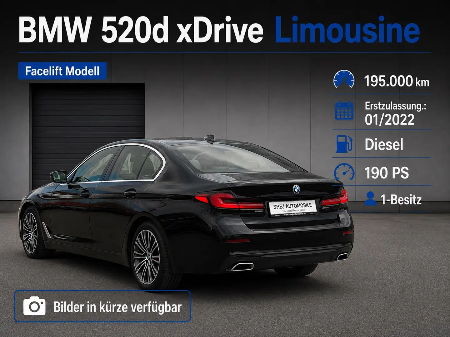 BMW 520 520 d xDrive*Facelift*R-Kamera*Leder*1.Besitz* Schwarz - 1