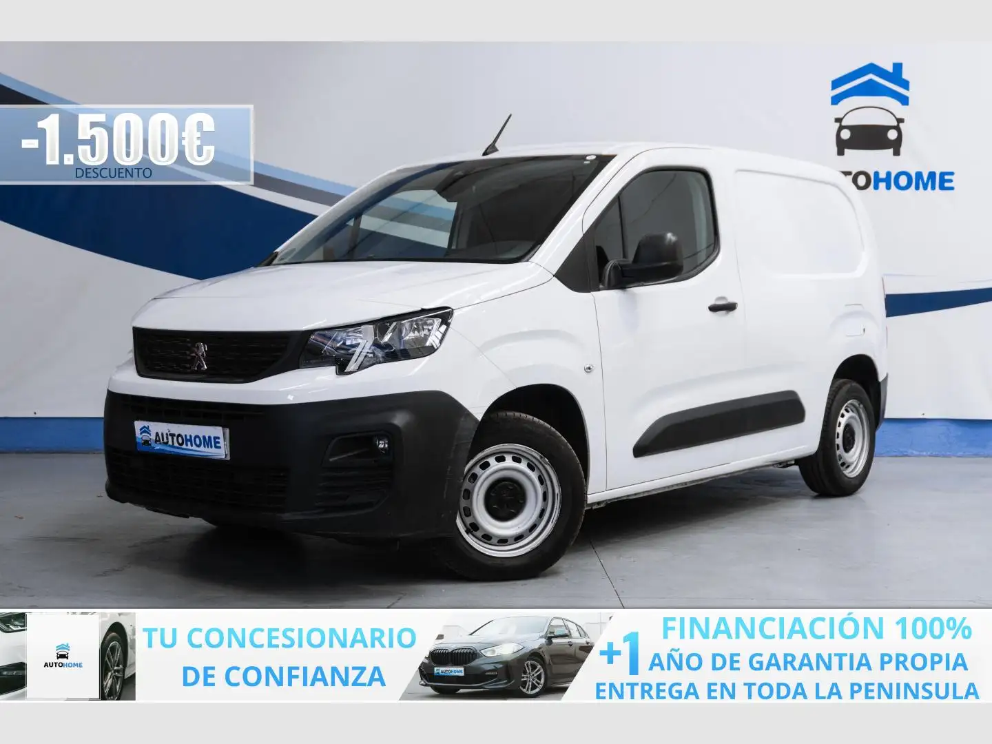 Peugeot Partner 1.5BlueHDI S&S Pro Standard 600kg 100 Blanc - 1