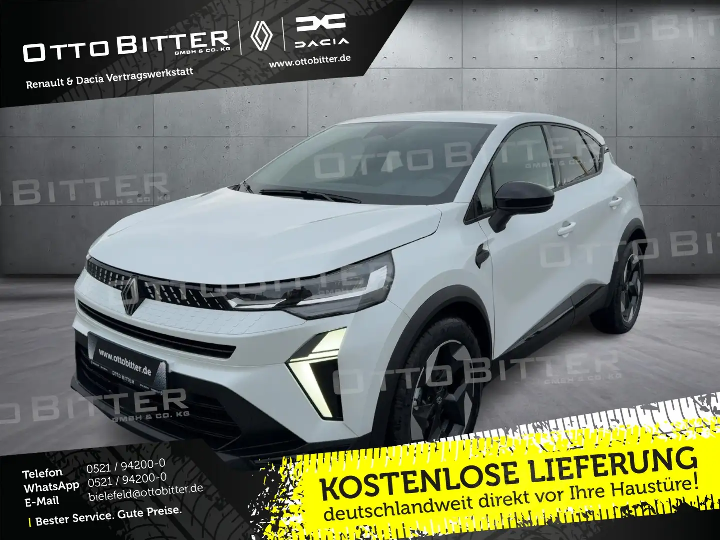 Renault Captur Techno Mild Hybrid 160 EDC SITZH/ALU Blanco - 1