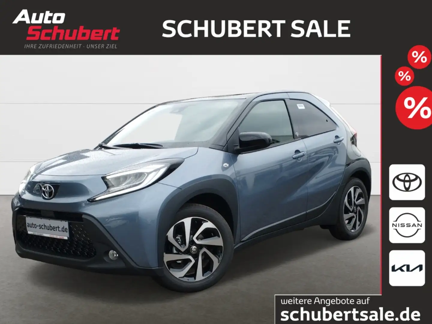 Toyota Aygo X Team D KLIMAAUTO+LED-SCHEINWERFER+KAMERA+AppleCarP Grau - 1