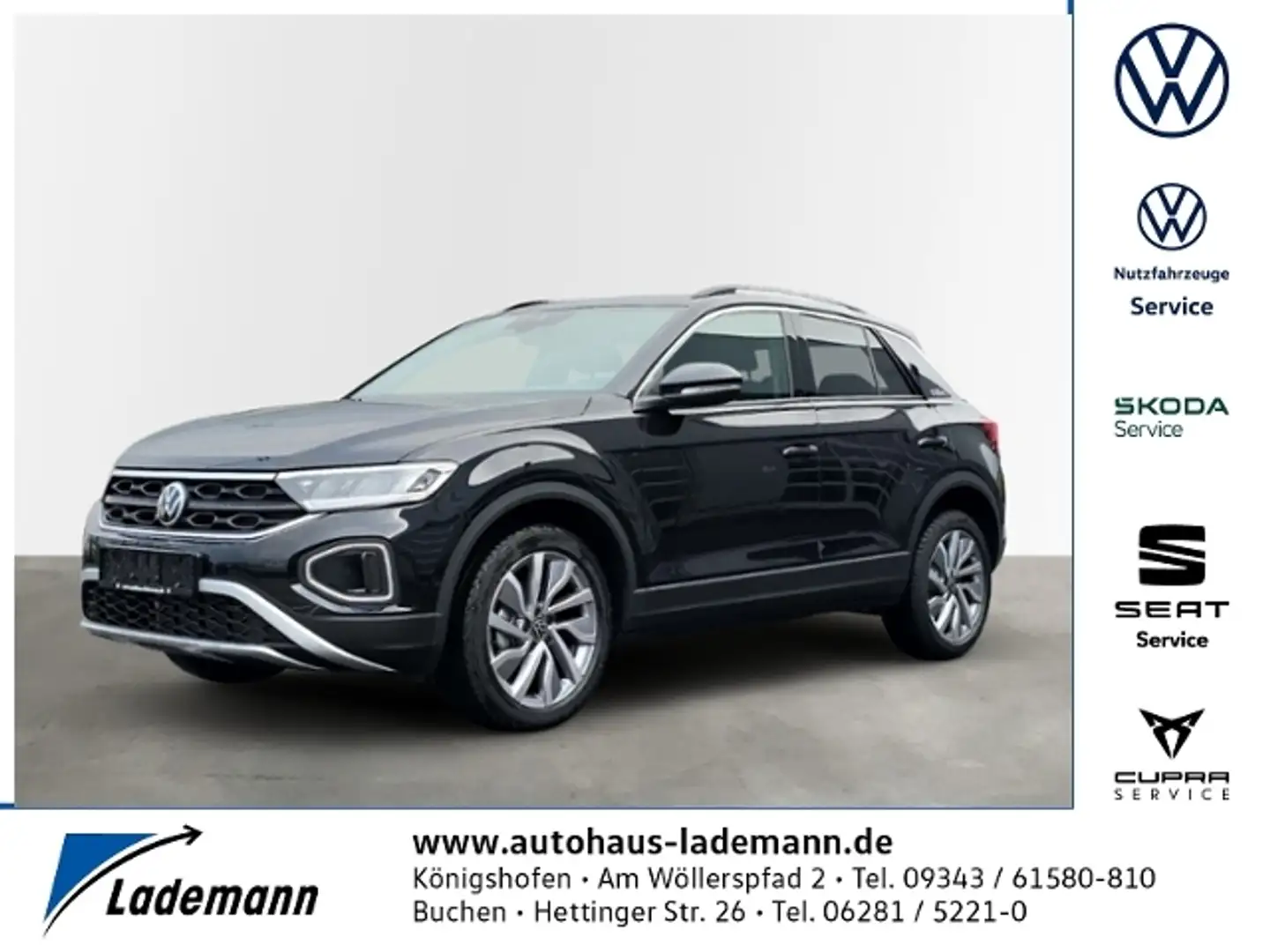 Volkswagen T-Roc 1.0 TSI Goal LED+NAVIGATION+KLIMA+ACC+SHZ Schwarz - 1