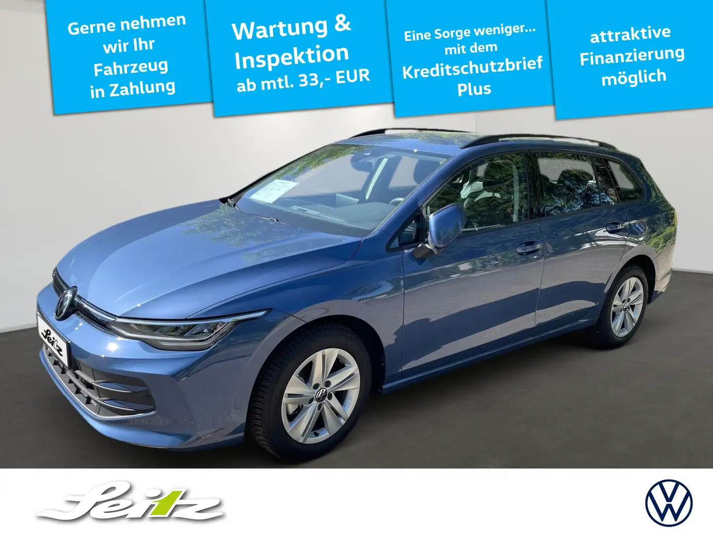 Volkswagen Golf Variant Golf VIII Variant 1.5 eTSI DSG Life *LED*KAMERA*SI Blauw - 1