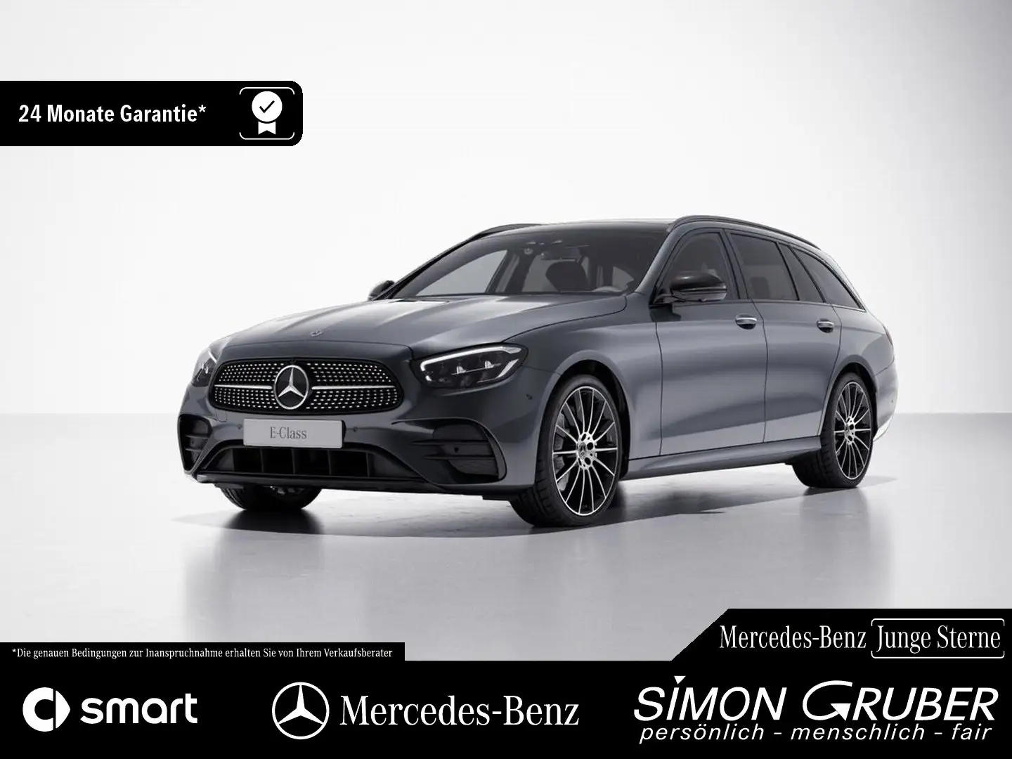 Mercedes-Benz E 300 Td 4M AMG Pano Burm HUD Distronic AHK Grau - 1
