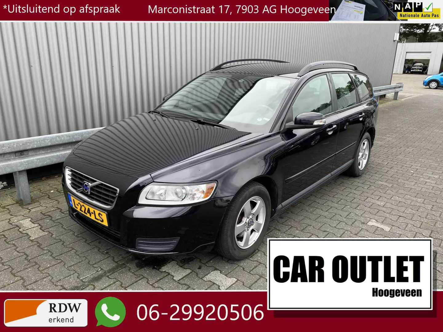 Volvo V50 1.8 Clima, Stoelvw, CC, LM, Afn.Trekh, nw. APK – I Noir - 1