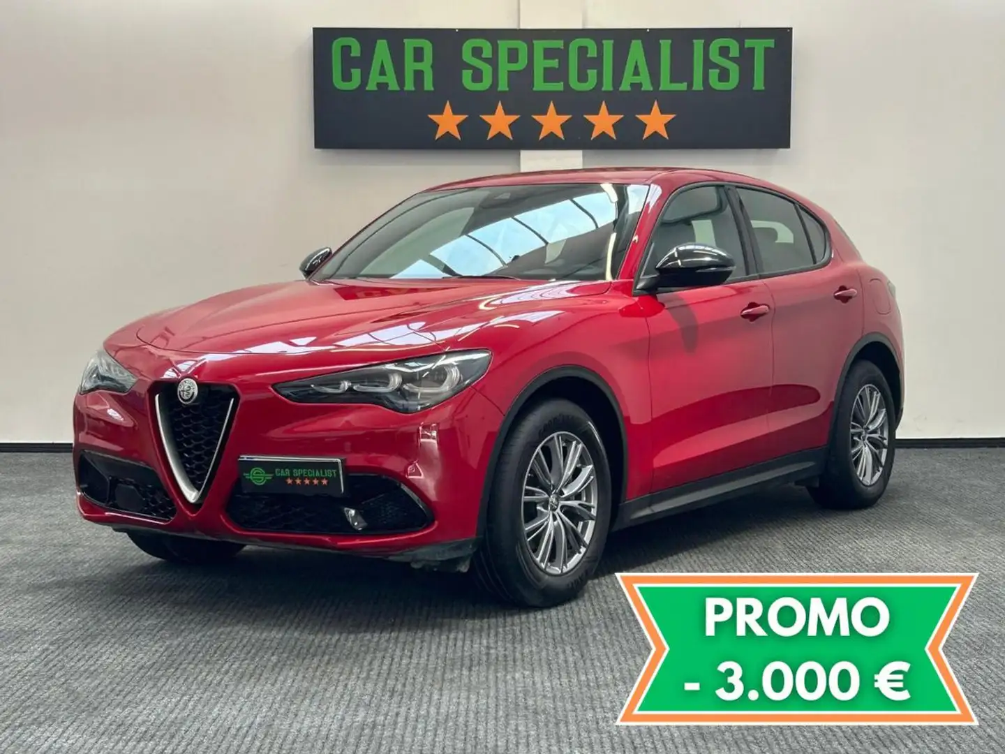 Alfa Romeo Stelvio 2.2 D 160 CV AT8 Super ACC|LED|NAVI|PORTELLONE|18' Rosso - 1