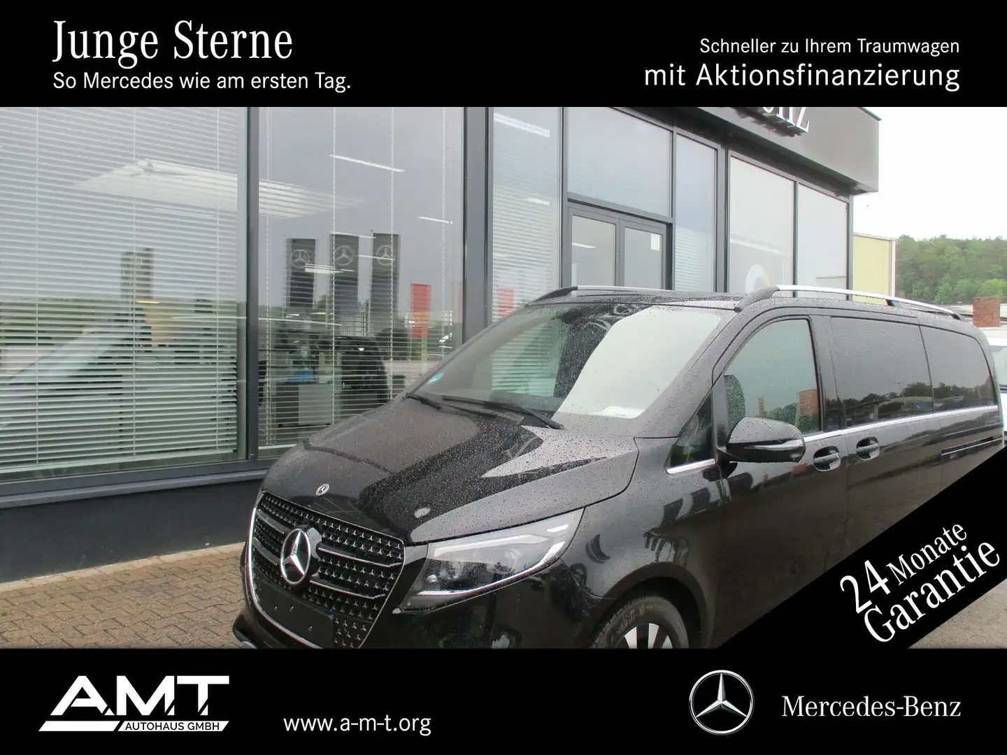 Mercedes-Benz V 300 d Avantg lang Navi/Distron/Autom.Standh Zwart - 1