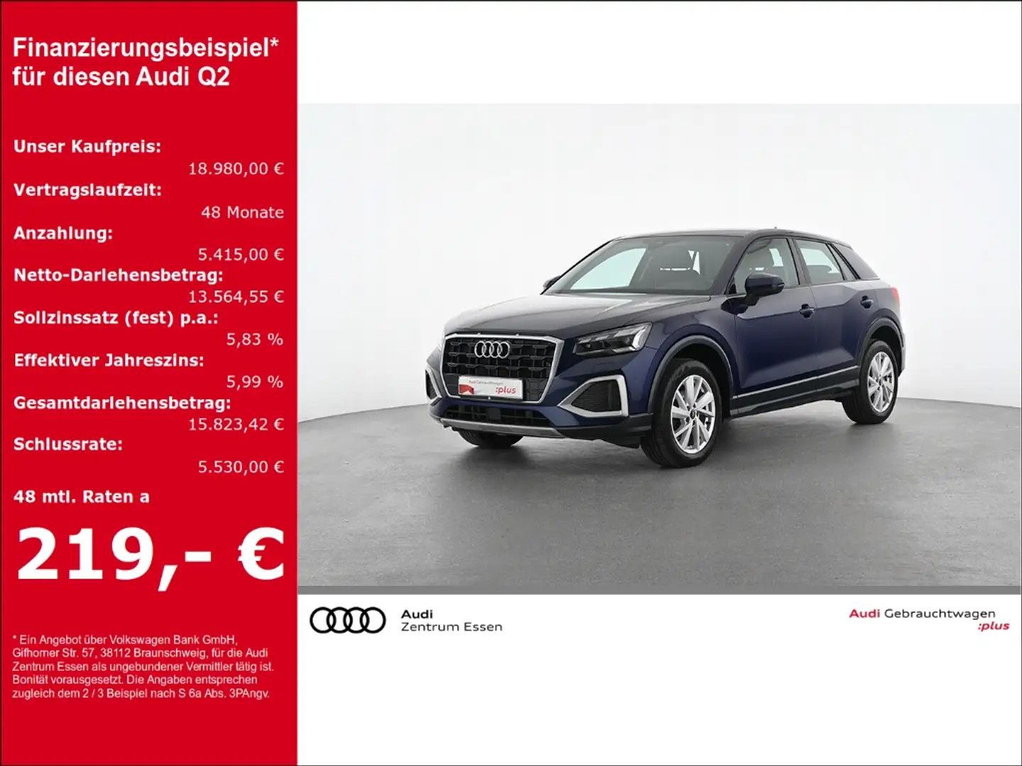 Audi Q2 Advanced 35 TFSI 6-GANG MATRIX APP SHZ MUFU   FSE Blu/Azzurro - 1