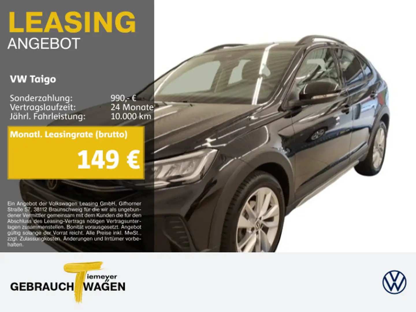 Volkswagen Taigo 1.5 TSI DSG GOAL LM17 ACC SITZHZ PDC Schwarz - 1