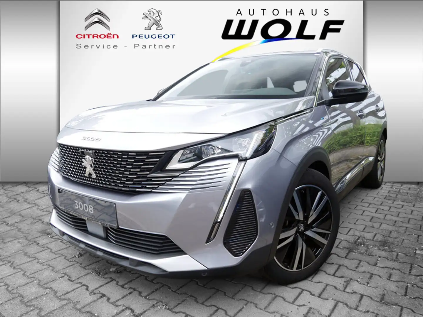Peugeot 3008 HYBRID4 300 e-EAT8 GT Pack ACC LED 360° Gris - 1