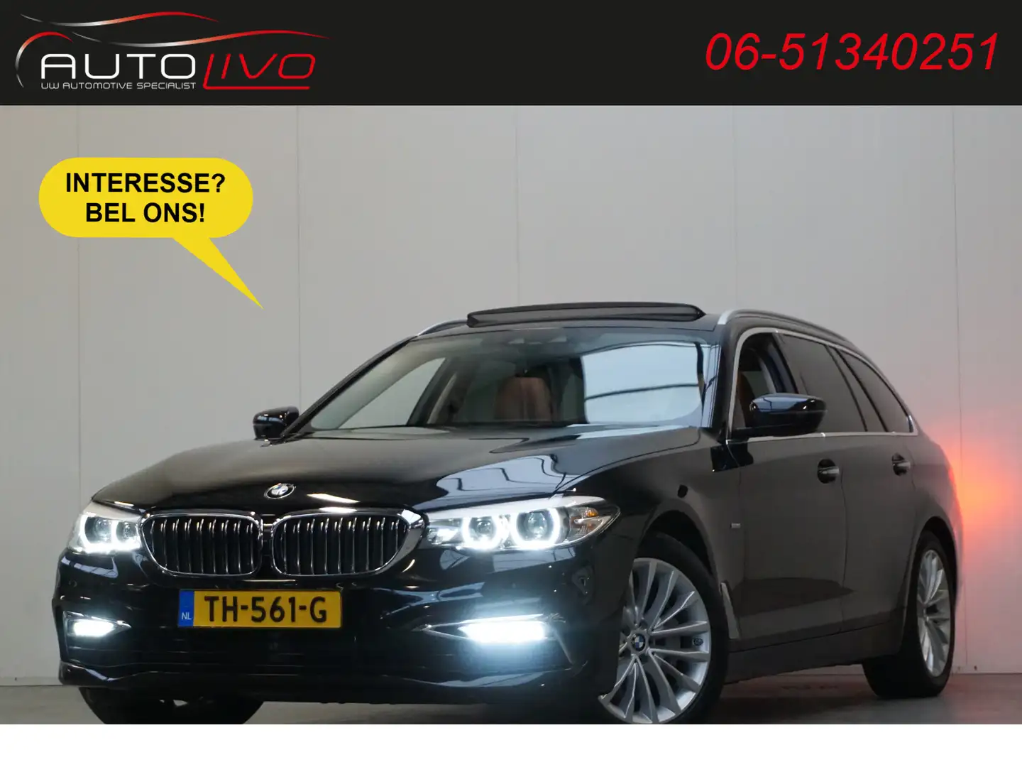 BMW 530 5-serie Touring 530d xDrive High Executive 266 PK! Schwarz - 1