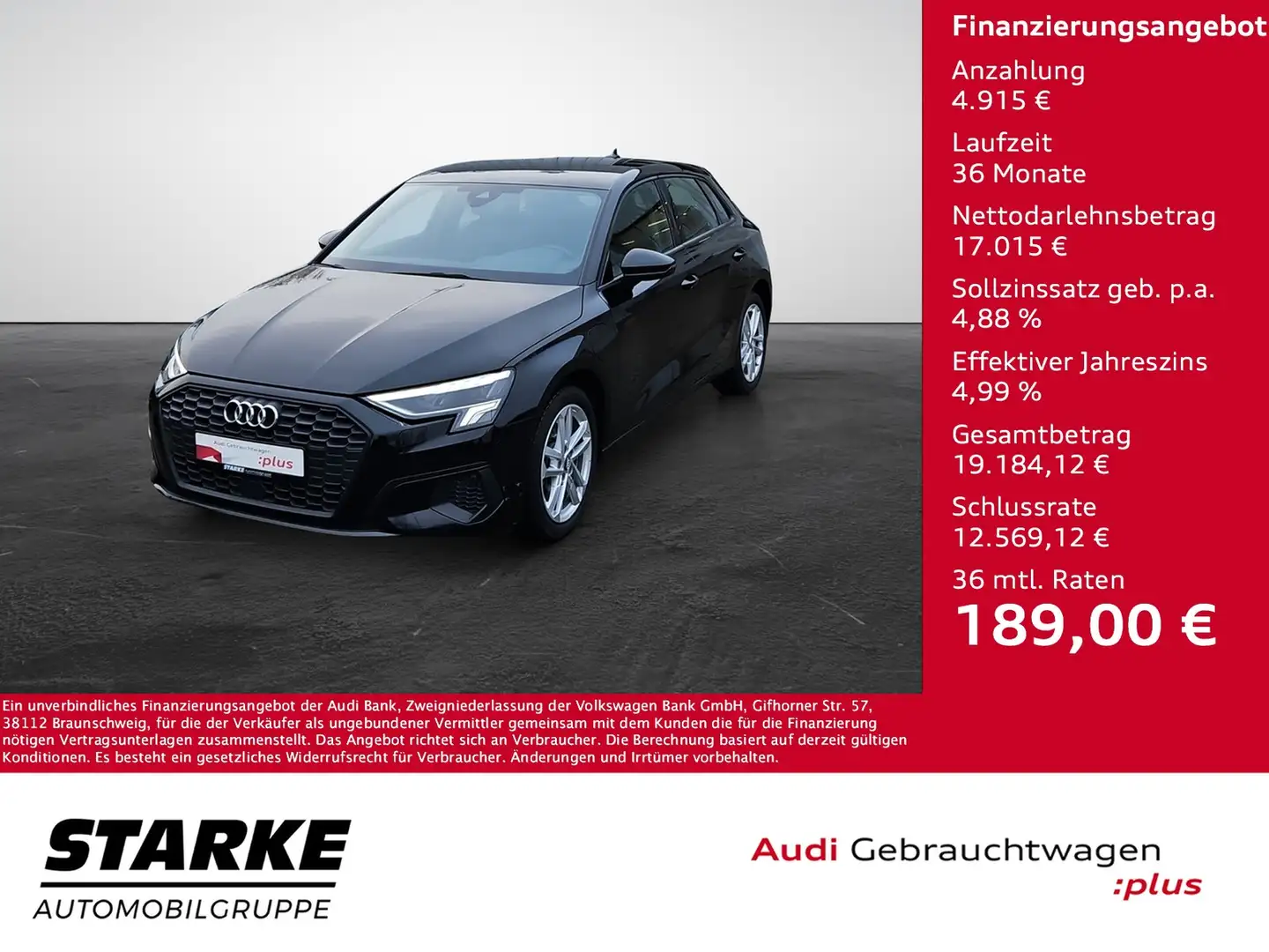 Audi A3 Sportback 40 TFSI e S tronic NaviPlus LED AHK S... Schwarz - 1