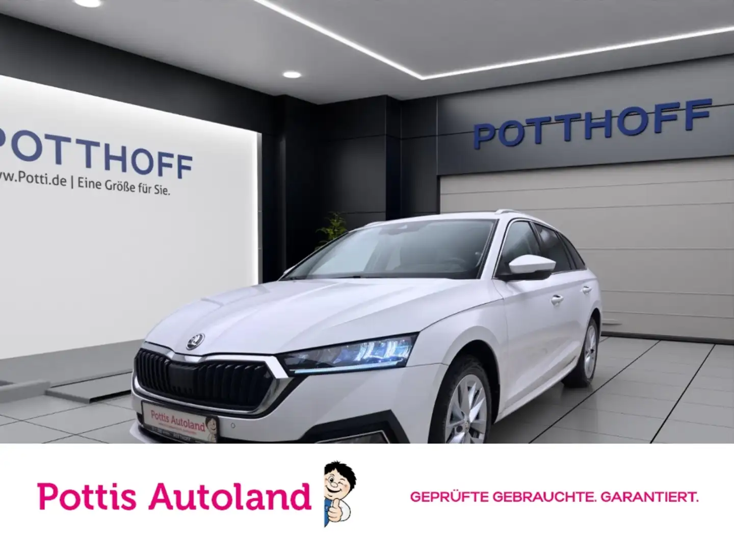 Skoda Octavia Combi 2.0 TDI STYLE AHK NAVI LED SITZHZG Weiß - 1