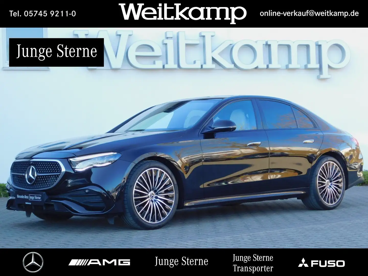 Mercedes-Benz E 220 E 220 d AMG+Night+Pano+Distr.+Leder+Superscreen Zwart - 1