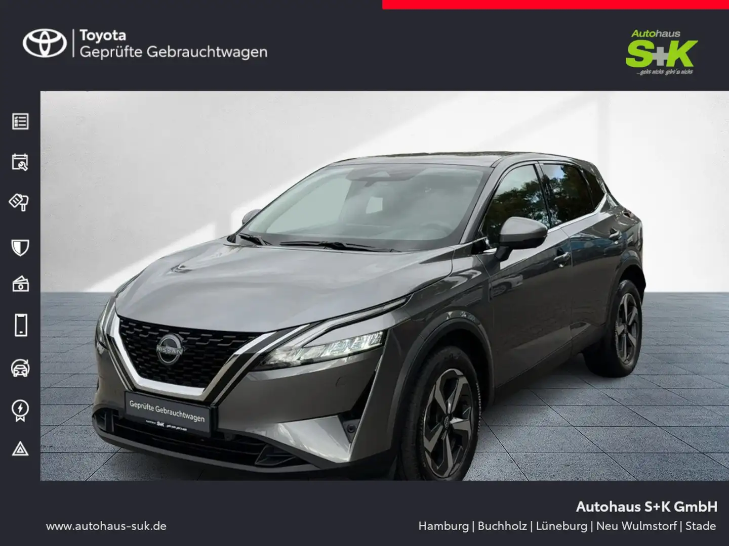 Nissan Qashqai 1,3 L. N-Connecta*Navi*R-Kamera*LED*SHZ**** Grau - 1