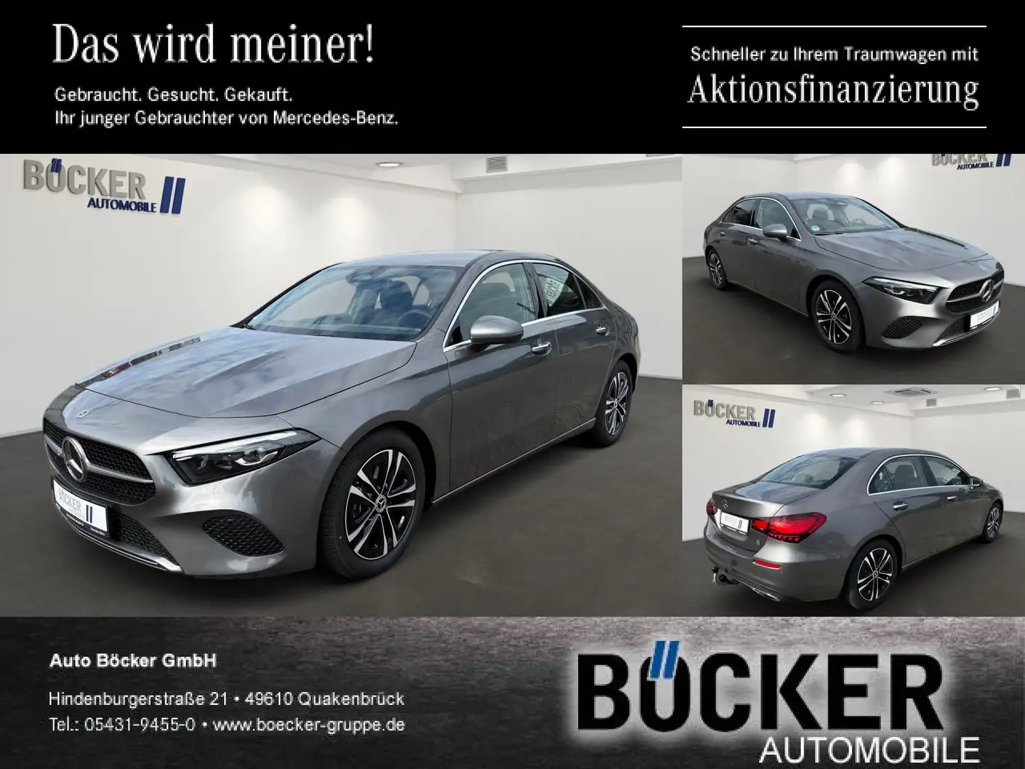 Mercedes-Benz A 200 A200d Limousine Progressive Advanced+ AHK RFK Navi Grau - 1