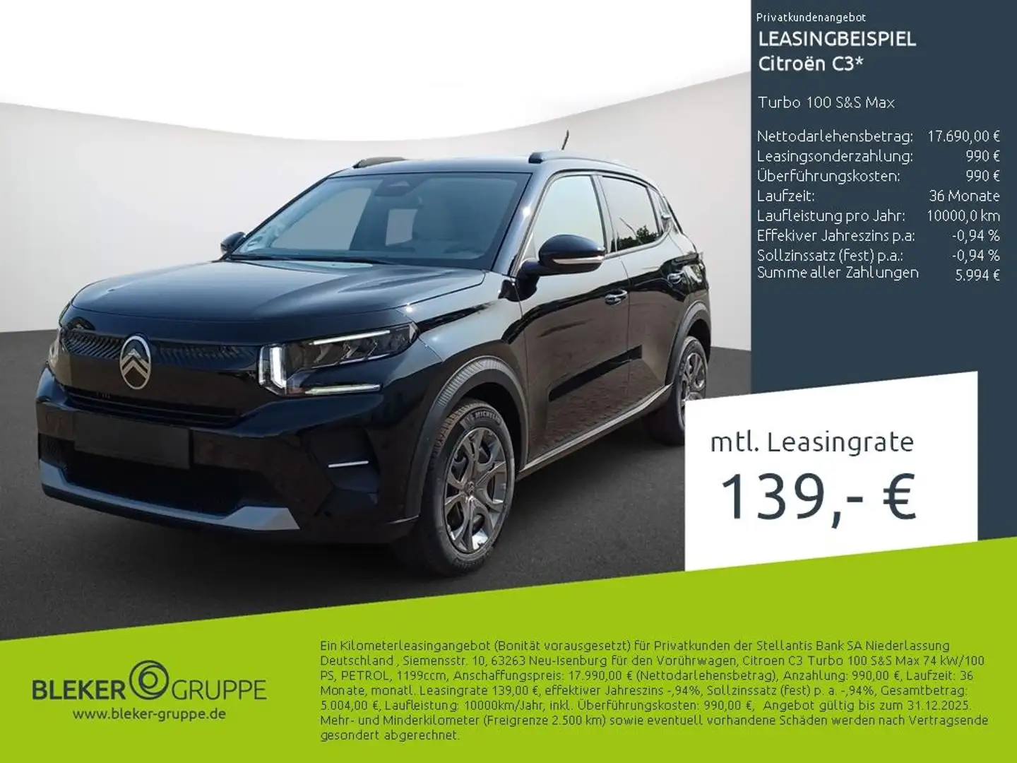 Citroen C3 Turbo 100 S&S Max Noir - 2